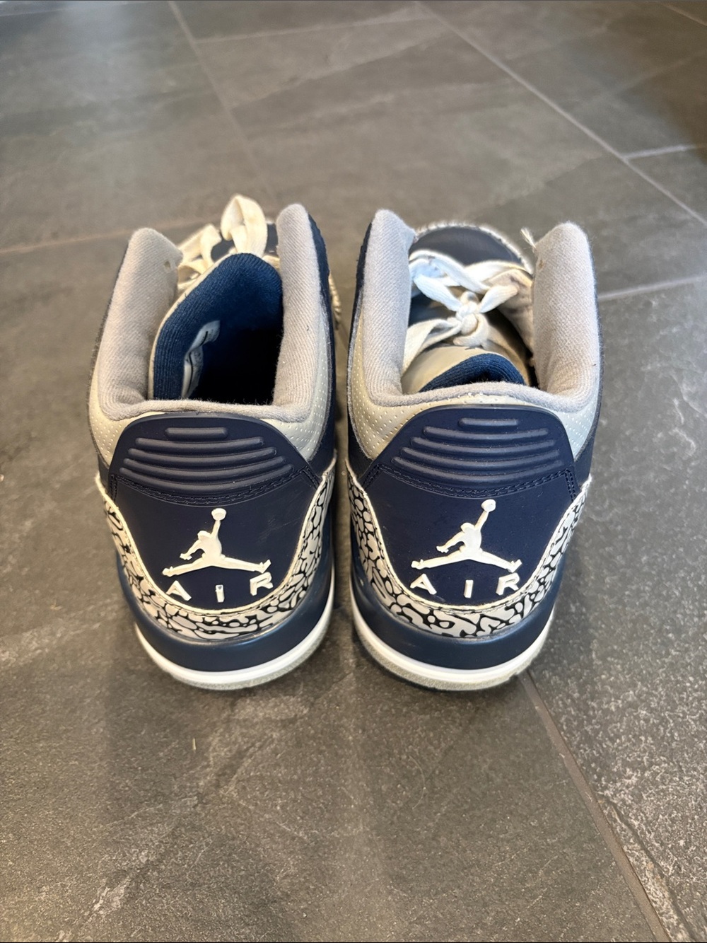 Jordan Kids Navy and Light Gray Jumpman Sneakers